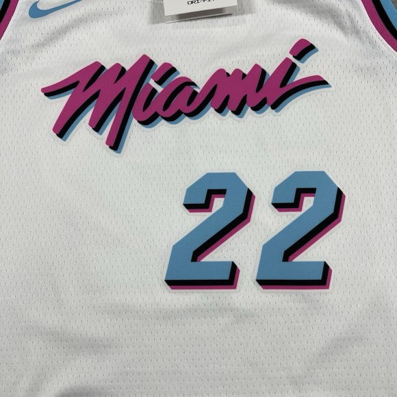 Nike Dri-Fit‎ Jimmy Butler #22 Miami Heat Swingman White Jersey Youth Medium - Picture 8 of 10
